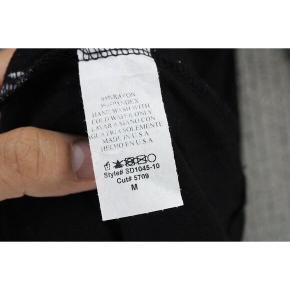 Heimish USA Tunic Dress Womens Medium M Black 3/4 Sleeve Lace Floral Pullover - Picture 5 of 8